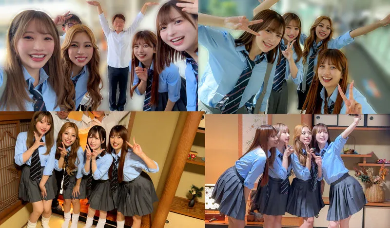 deaa026:りお＆ひなた＆かりん＆ゆい/ギャルJK四人組と修学旅行中にハーレムH